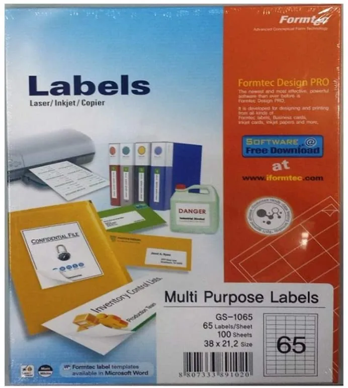 Formtec Label 6500/38x21mm #65