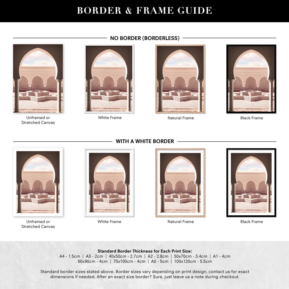 Fountain Plaza in Blush Morocco - Art Print