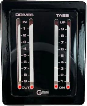 GAFFRIG PART #215 MECHANICAL INDICATOR, 2 DRIVES/2 TABS, MERCURY-BLACK CARD