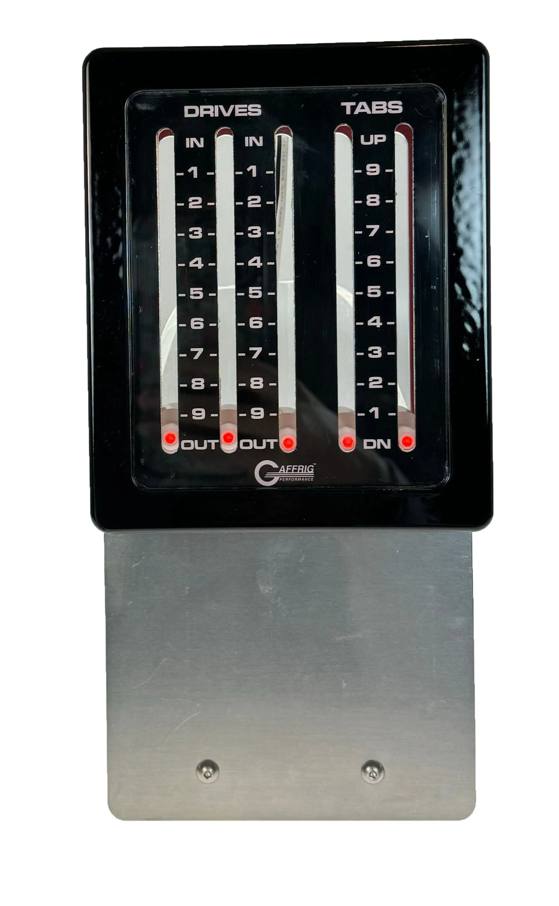 GAFFRIG PART #216 MECHANICAL INDICATOR, 3 DRIVES/2 TABS, MERCURY-BLACK CARD