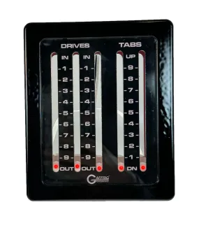 GAFFRIG PART #216 MECHANICAL INDICATOR, 3 DRIVES/2 TABS, MERCURY-BLACK CARD