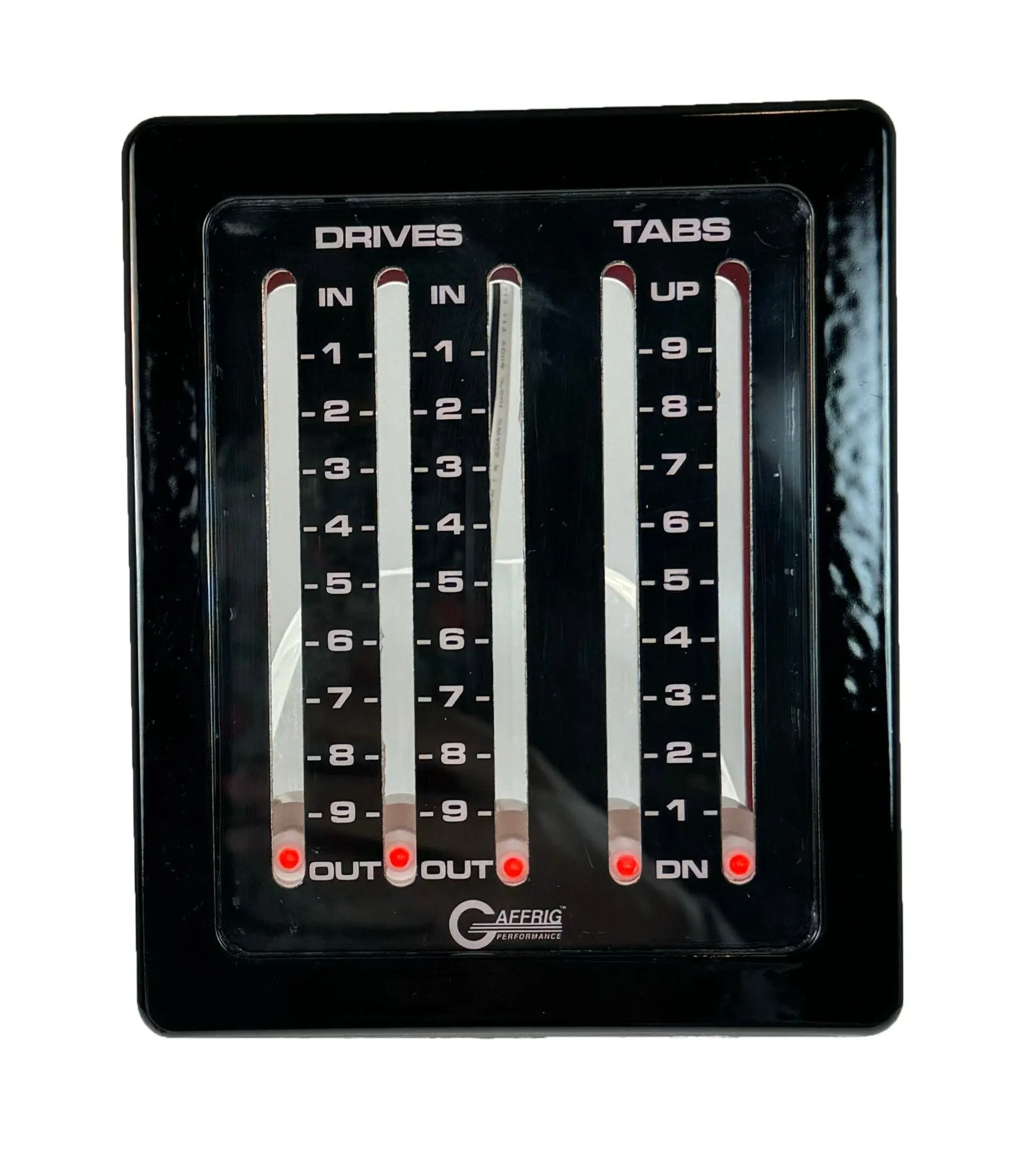 GAFFRIG PART #216 MECHANICAL INDICATOR, 3 DRIVES/2 TABS, MERCURY-BLACK CARD
