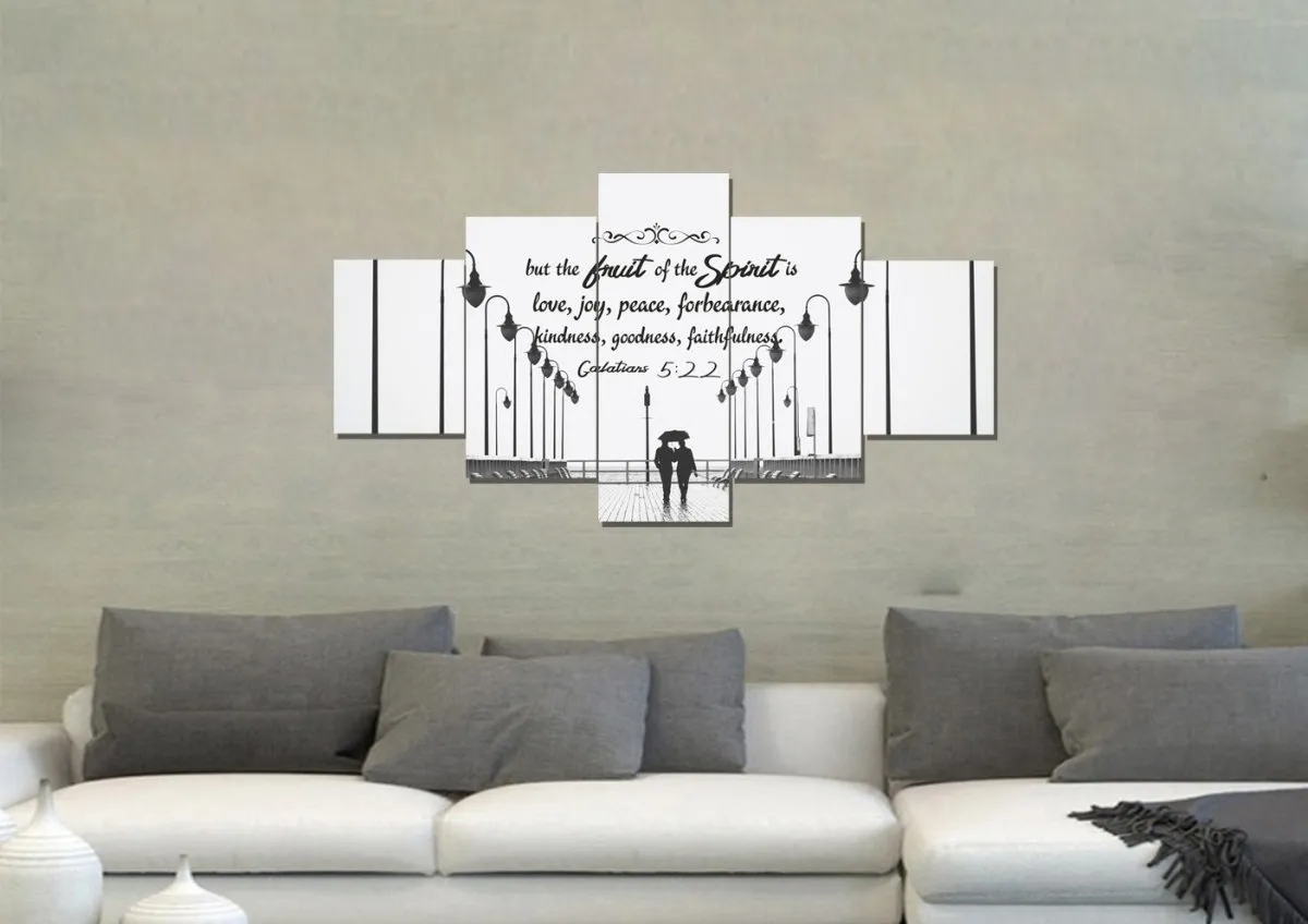 Galatians 522 Fruit Of The Spirit Wall Bible Verse Canvas Wall Art - Christian Canvas Wall Art