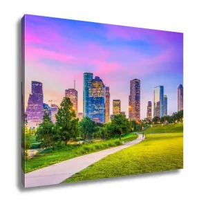 Gallery Wrapped Canvas, Houston Texas USA Downtown City Skyline