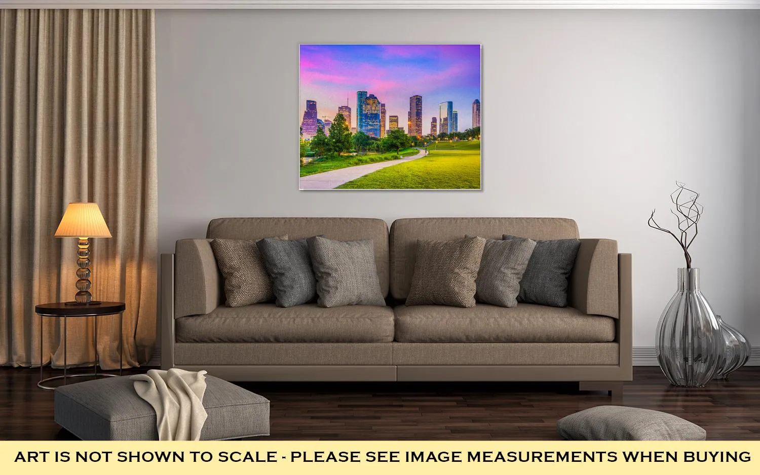 Gallery Wrapped Canvas, Houston Texas USA Downtown City Skyline