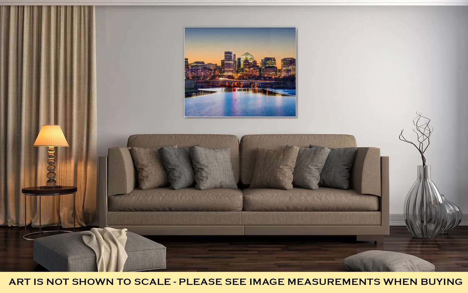 Gallery Wrapped Canvas, Rosslyn Arlington Virginiusskyline On Potomac River