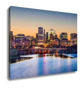 Gallery Wrapped Canvas, Rosslyn Arlington Virginiusskyline On Potomac River