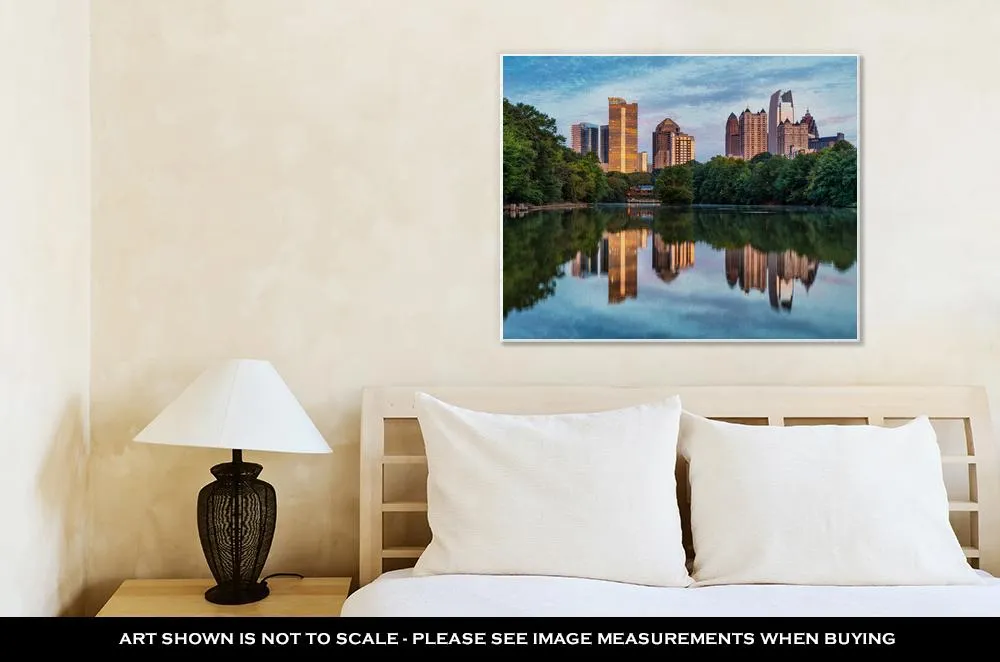 Gallery Wrapped Canvas, Skyline Of Downtown Atlantgeorgifrom Piedmont Park