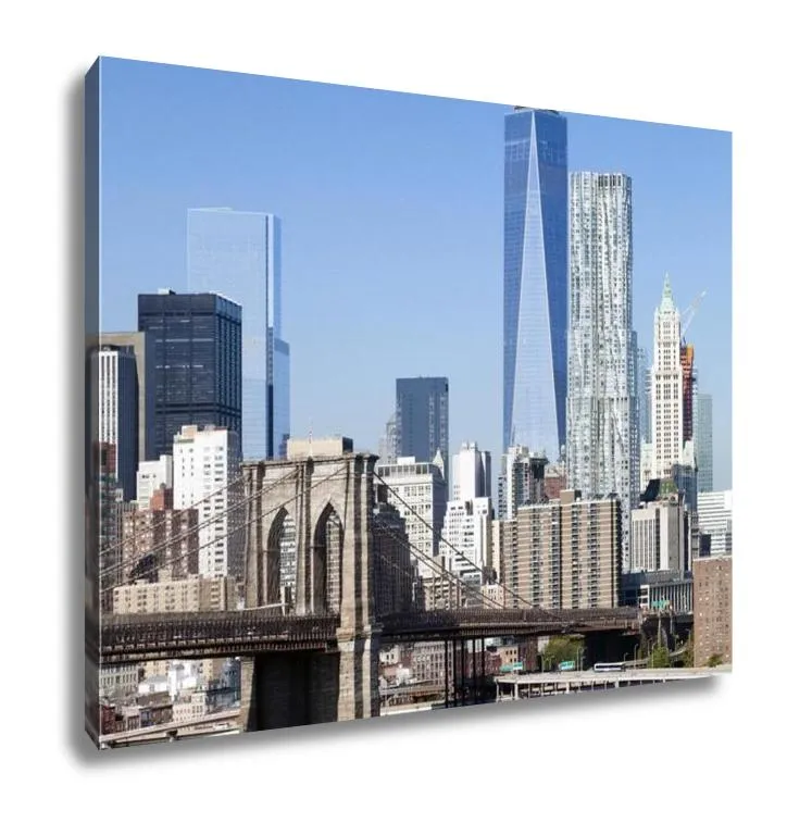Gallery Wrapped Canvas, The New York City Downtown W The Freedom Tower 2014