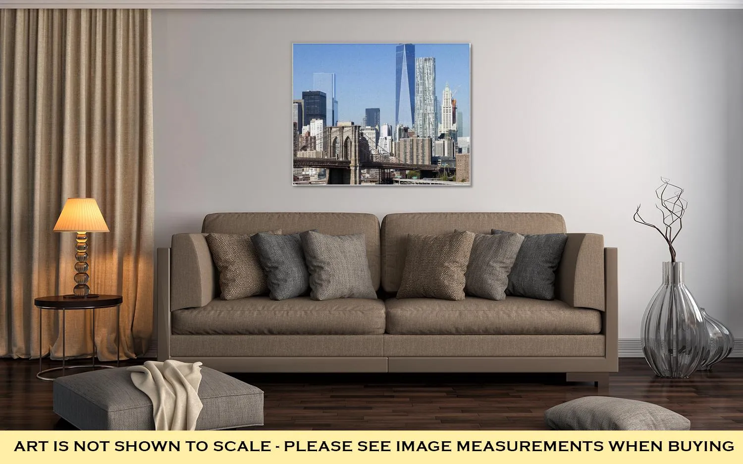 Gallery Wrapped Canvas, The New York City Downtown W The Freedom Tower 2014