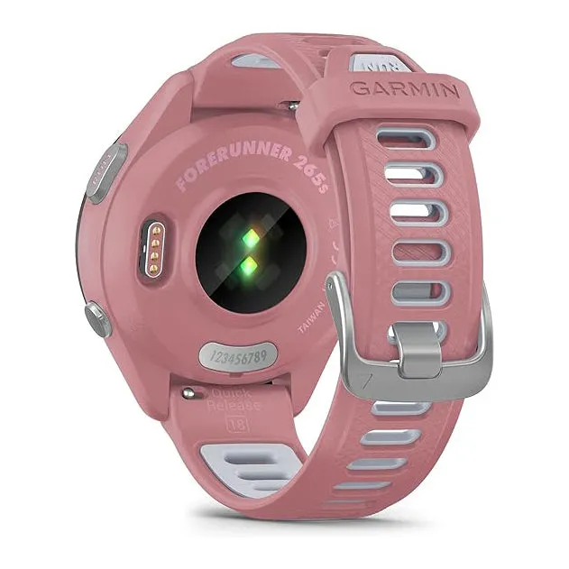 Garmin Light Pink Powder Gray Colorful Amoled Display Training Metrics Recovery Insights Forerunner 265S Running Smartwatch - 010-02810-05