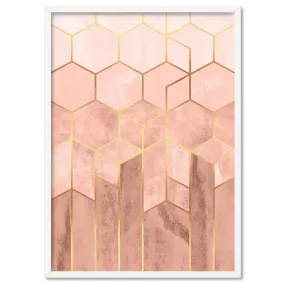 Geo Luxe Blush - Art Print