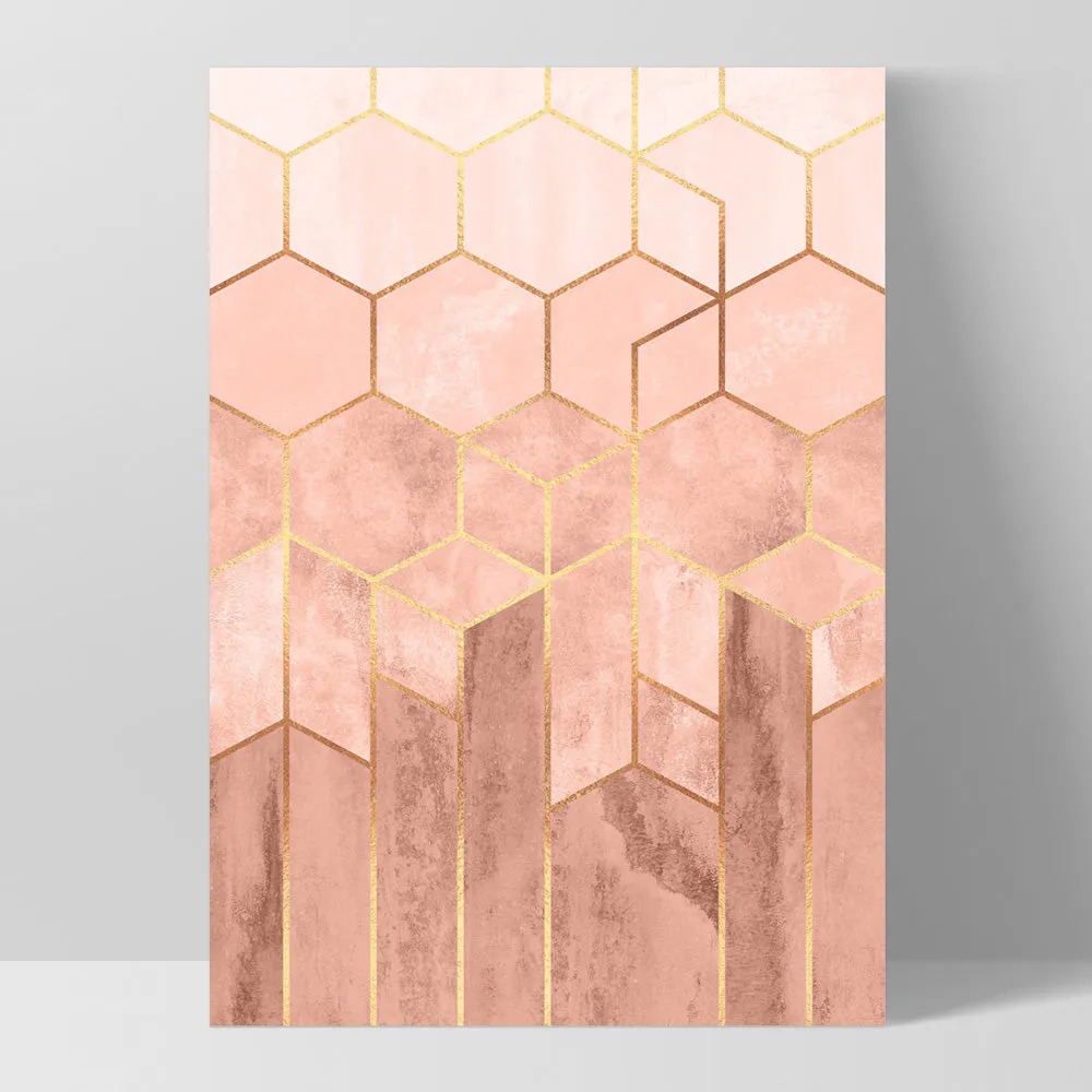 Geo Luxe Blush - Art Print