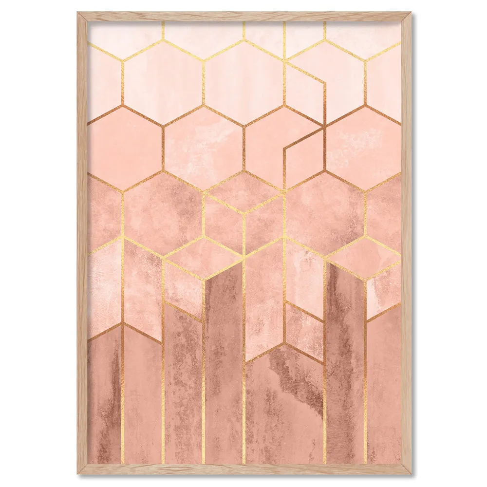 Geo Luxe Blush - Art Print