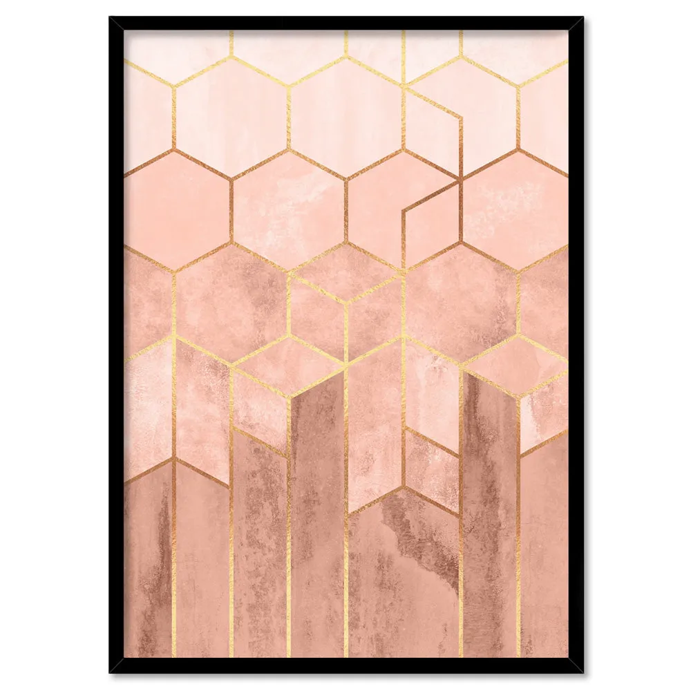 Geo Luxe Blush - Art Print
