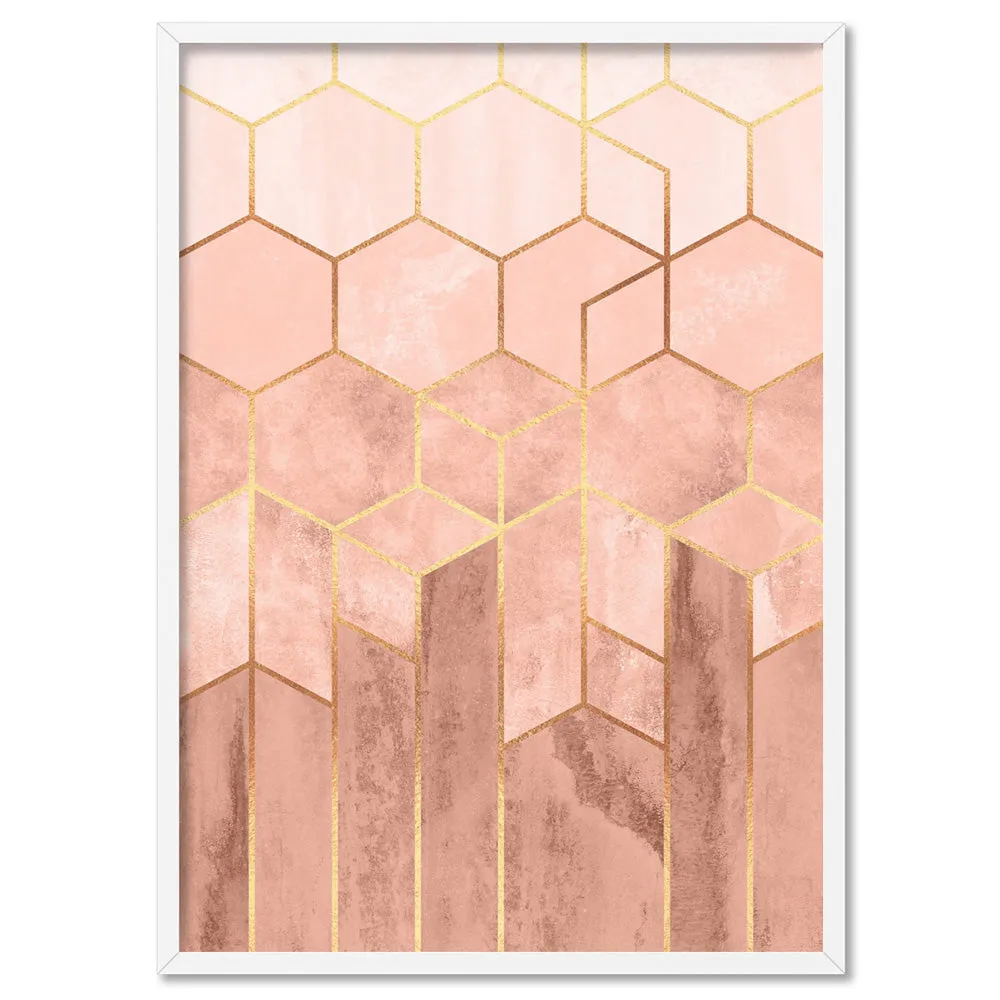 Geo Luxe Blush - Art Print