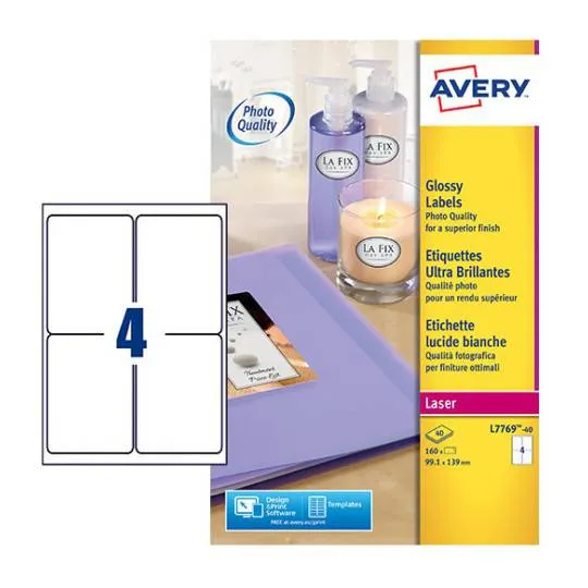 Glossy labels 99.1 x 139 mm