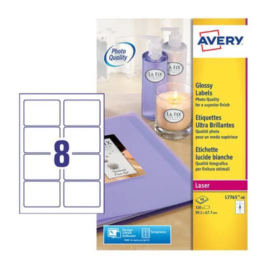 Glossy labels 99.1 x 67.7 mm
