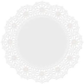 Greaseproof Doilies 10in Round White 10/Pkg
