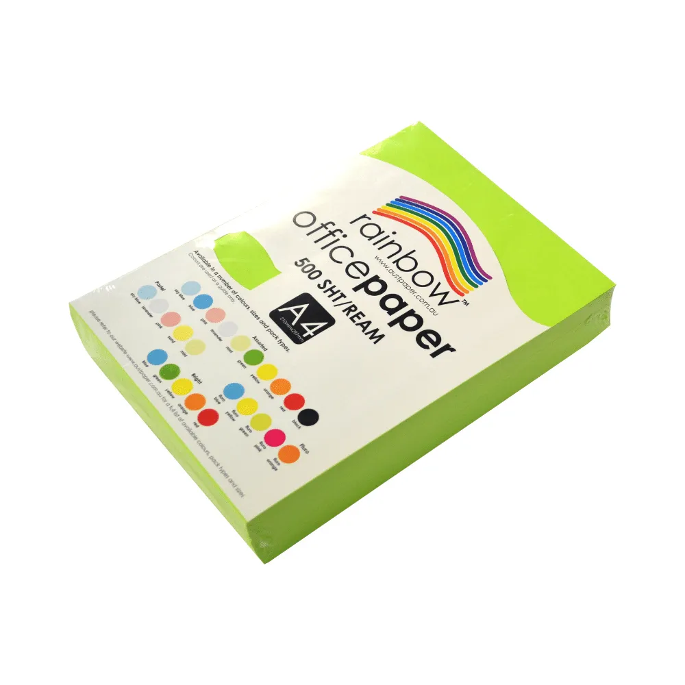 Green A4 Fluro Coloured Office Paper 500 Sheets