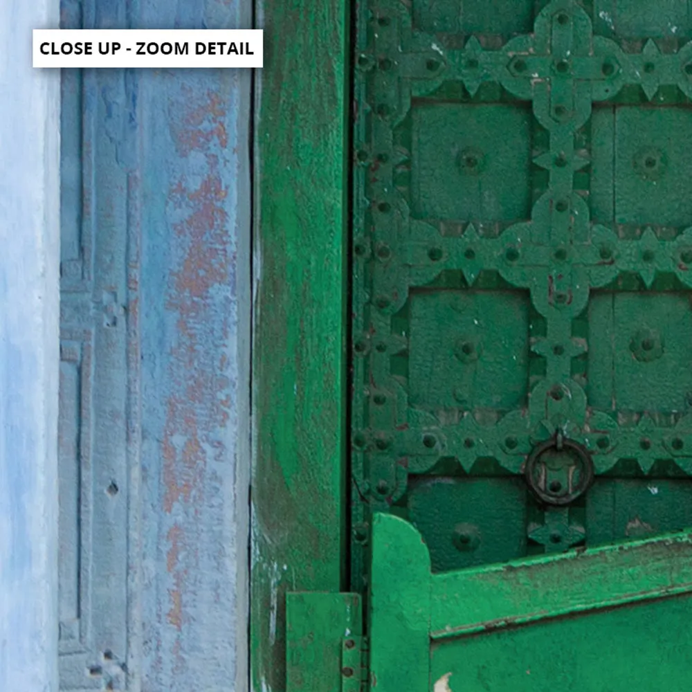 Green Doorway Jodhpur - Art Print