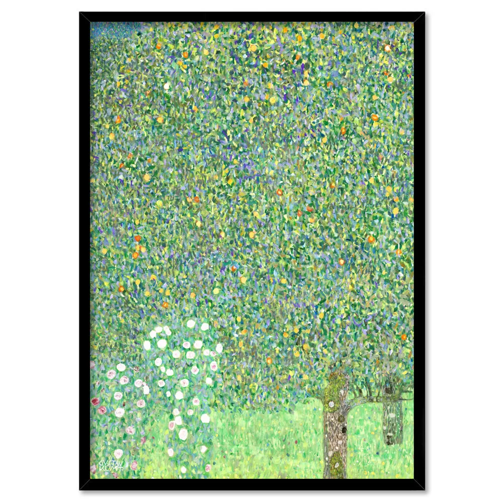 GUSTAV KLIMT | Rosebushes under the Trees - Art Print