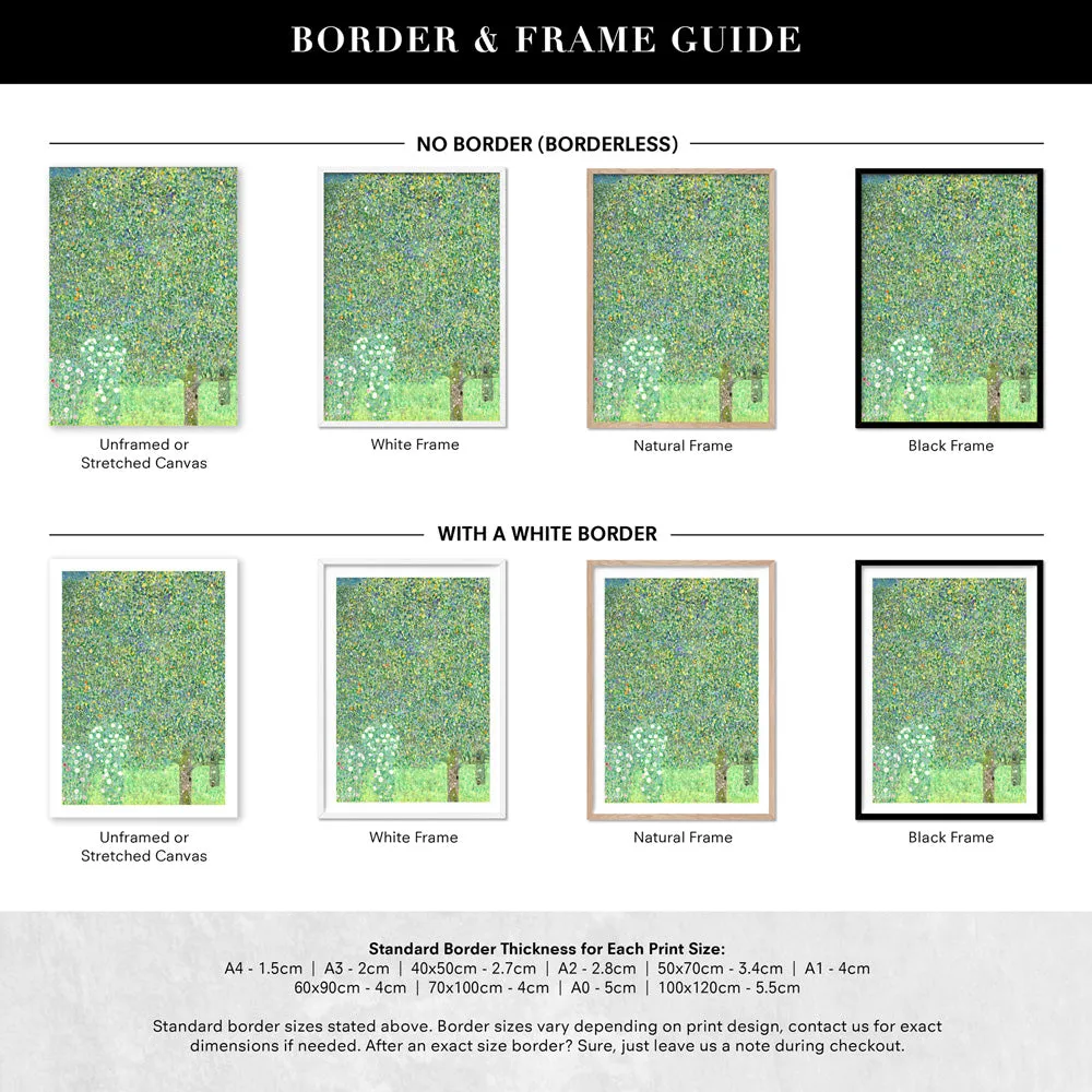 GUSTAV KLIMT | Rosebushes under the Trees - Art Print