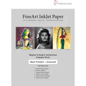 Hahnemuehle Fineart Matte Textured Paper Sample Pack - 8.5X11