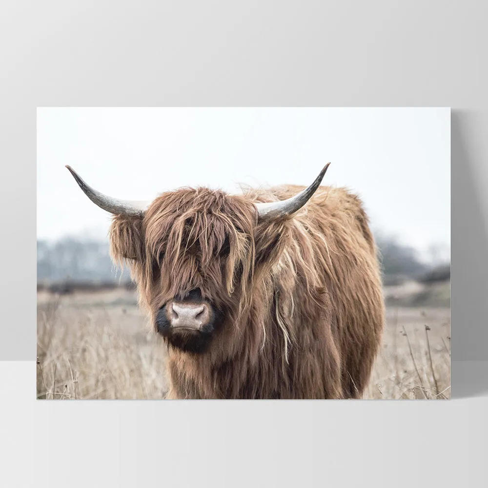 Highland Cow Landscape I - Art Print