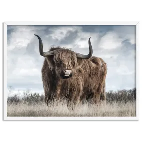 Highland Cow Landscape II - Art Print