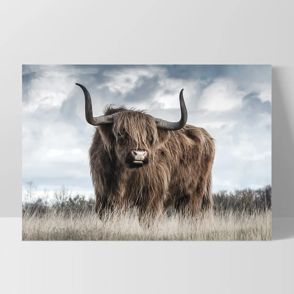 Highland Cow Landscape II - Art Print