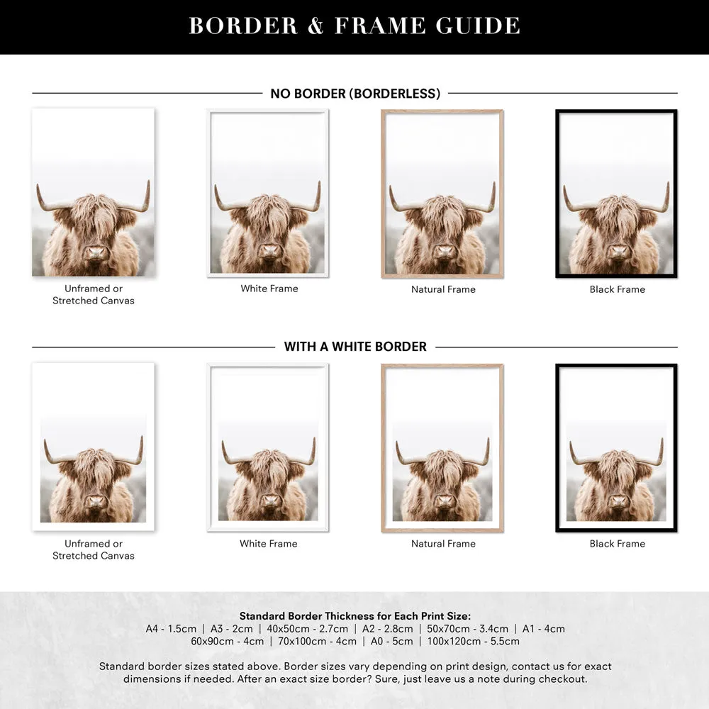 Highland Cow Portrait I - Art Print