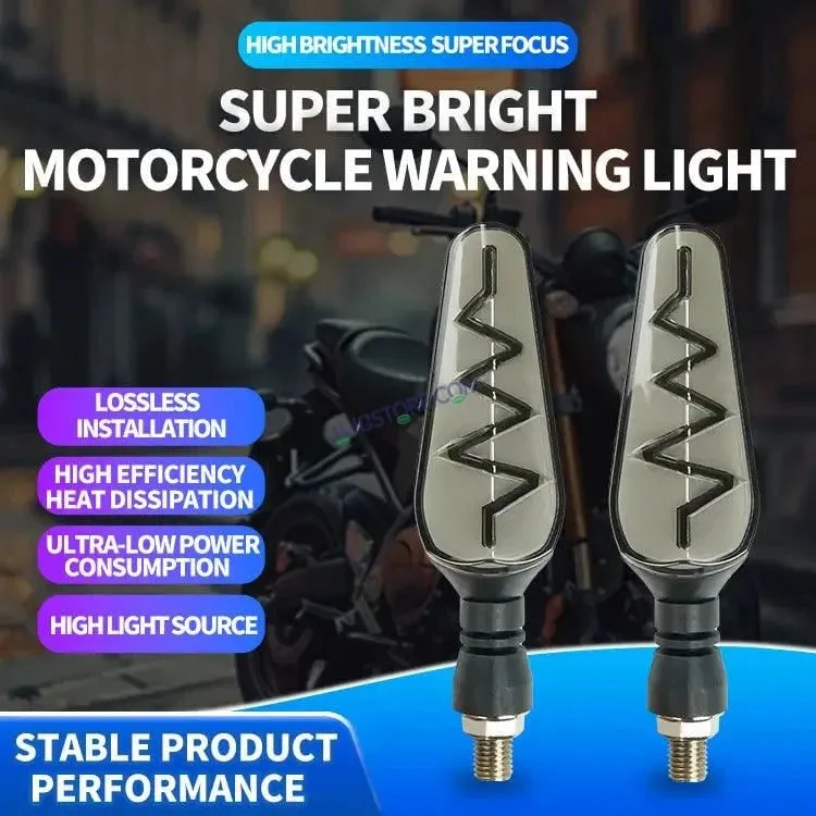 HJG Bike Heartbeat Indicator Waterproof Flexible Blinker Bright LED Indicators Universal For All Bike Models Motorcycle Turn Signal Lights HJG Indicator with DRL Heartbeat Indicator