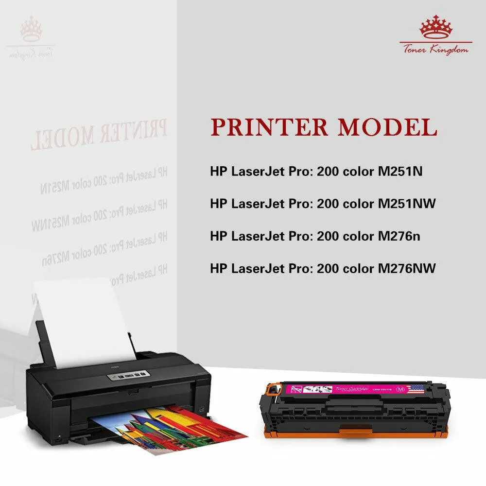 HP 131A Toner Set Of 4 Colors (CF210-13A), Remanufactured Toner Cartridge for LaserJet Pro 200 series