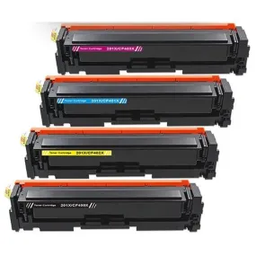 HP 201X Toner Set Of 4 Colors (CF400X-403X), Remanufactured Toner for HP Color LaserJet Pro Printers (Also Replaces 201A)
