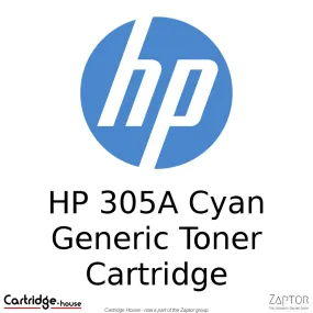 HP 305A Cyan Toner Cartridge (CE411A) - Alternate Brand, A-C/H-CRG-718/CC531A/CE411A/CF381A-C
