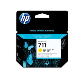 HP 711 Original Ink Cartridges - 3-pack Yellow CZ136A