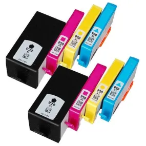 HP 920 XL Remanufactured Ink Cartridges, Set Of 8 HP OfficeJet 6500