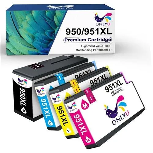 HP 950XL 951XL High Yield Ink Set Of 4 Remanufactured Cartridges for OfficeJet Pro Series