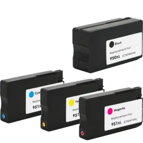 HP 950XL 951XL High Yield Ink Set Of 4 Remanufactured Cartridges for OfficeJet Pro Series