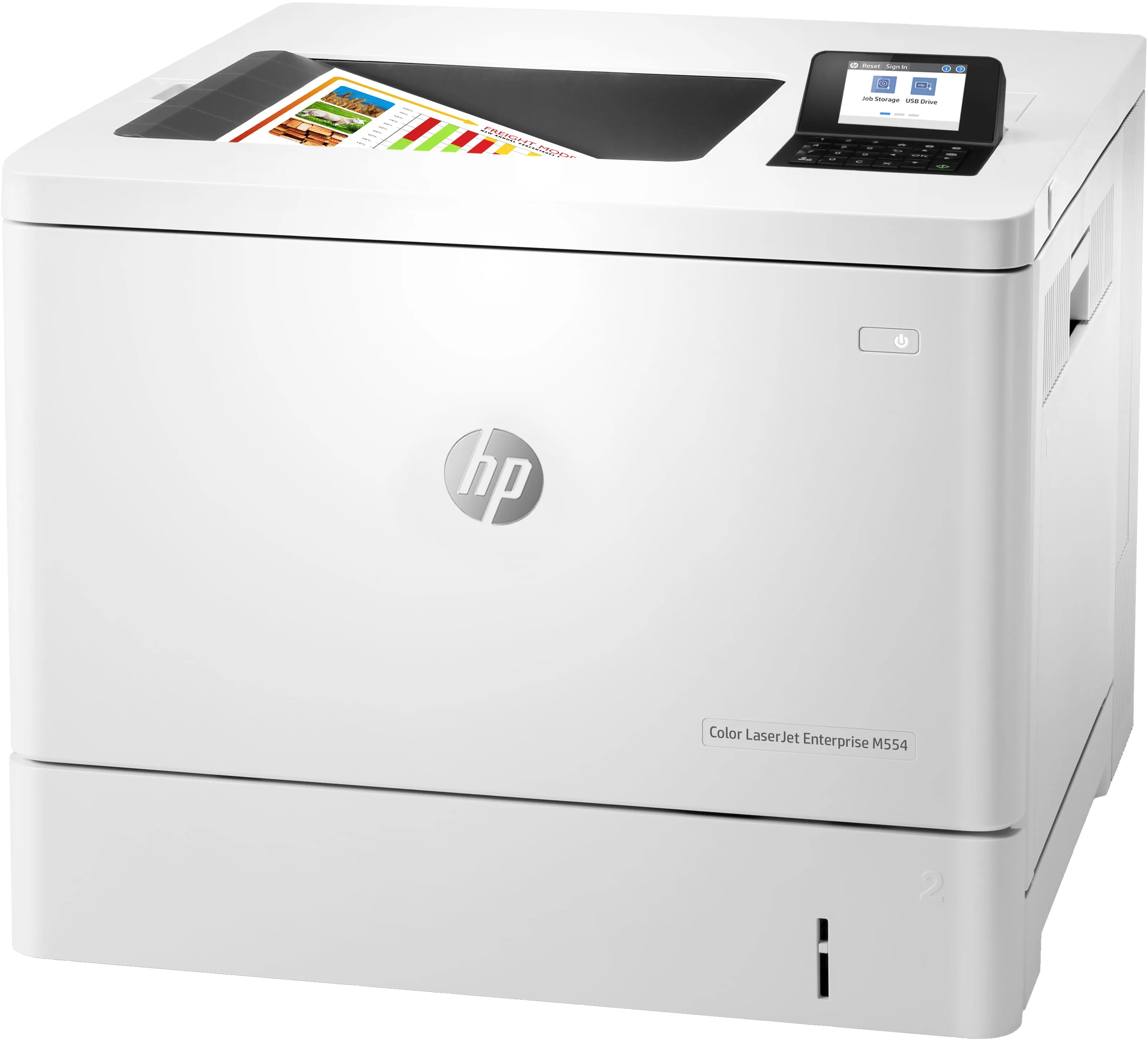HP Color LaserJet Enterprise M554dn Printer, 35/35 ppm, Ethernet, USB, Duplex - 7ZU81A#BGJ (Certified Refurbished)