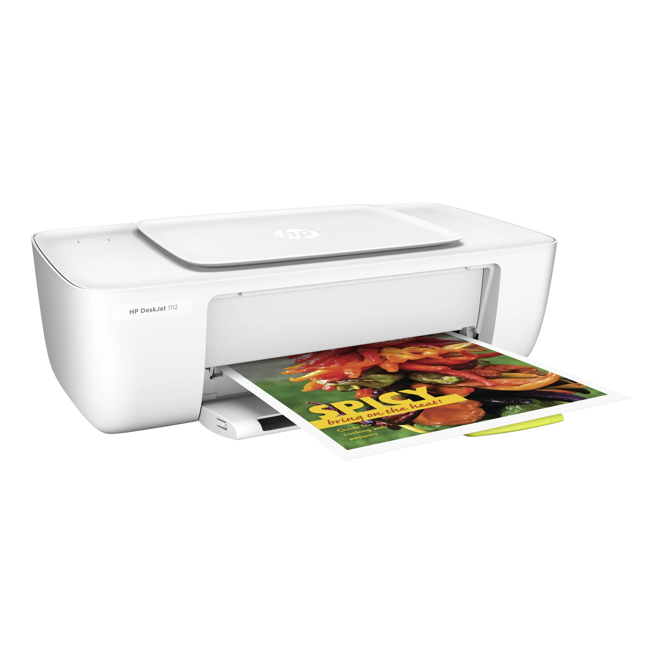 HP DeskJet 1112 Color Inkjet Printer, 7.5 ppm Black, 5.5 ppm Color, 4800 x 1200 dpi, 60-sheet Input, USB 2.0, Duplex Printing - F5S23A#B1H