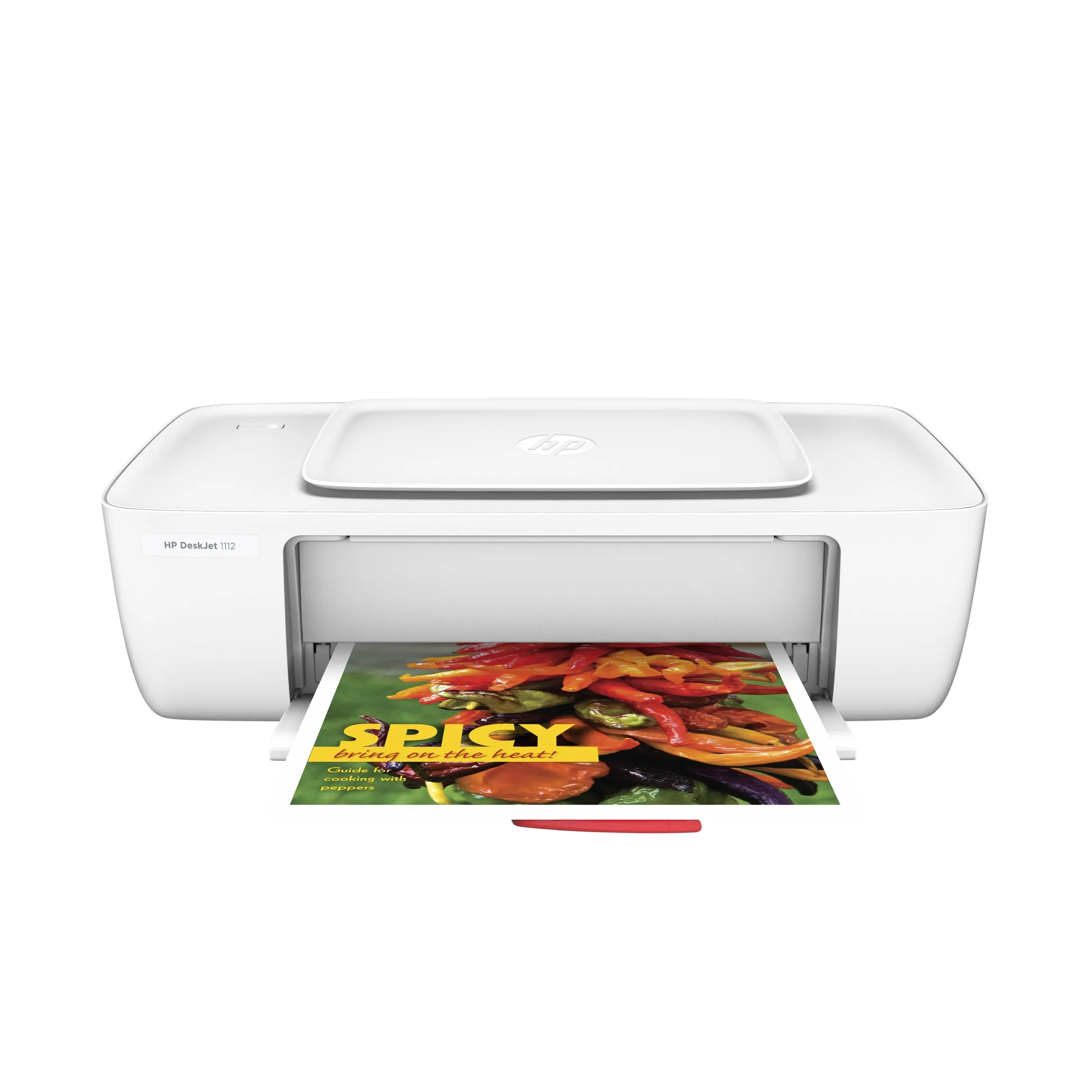 HP DeskJet 1112 Color Inkjet Printer, 7.5 ppm Black, 5.5 ppm Color, 4800 x 1200 dpi, 60-sheet Input, USB 2.0, Duplex Printing - F5S23A#B1H
