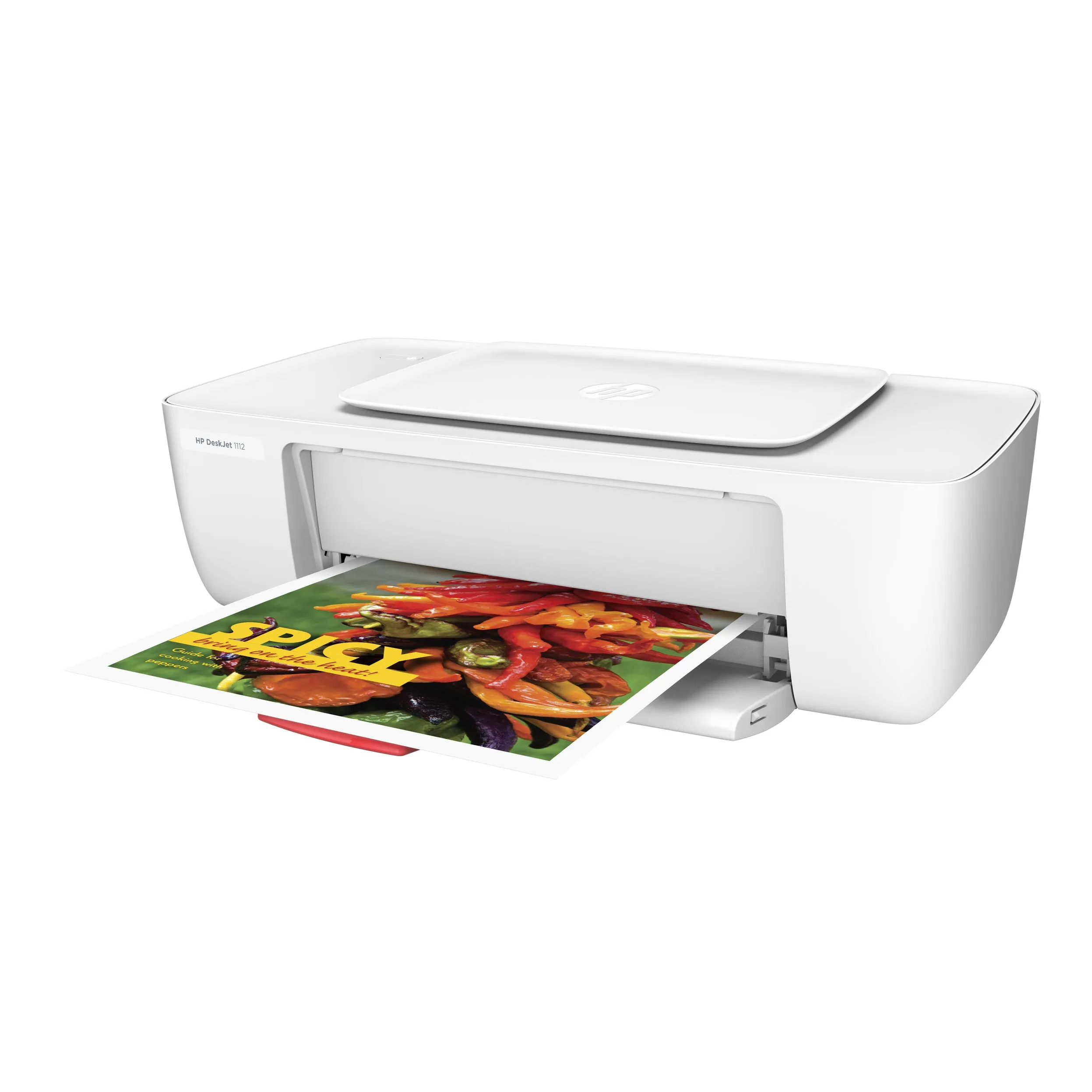 HP DeskJet 1112 Color Inkjet Printer, 7.5 ppm Black, 5.5 ppm Color, 4800 x 1200 dpi, 60-sheet Input, USB 2.0, Duplex Printing - F5S23A#B1H