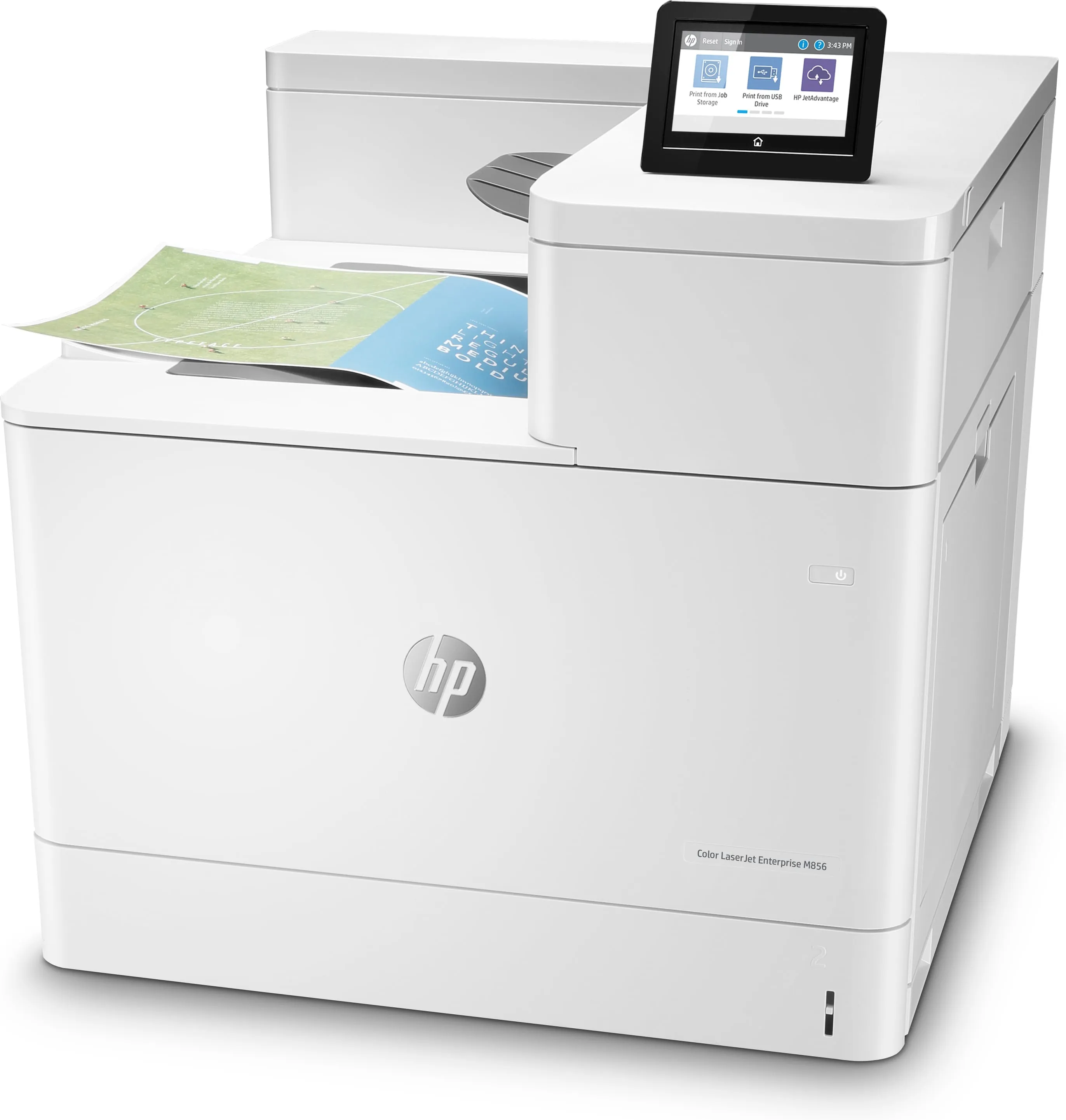 HP LaserJet Enterprise M856dn Color Laser Printer, 56/56 ppm, 1.5GB, Ethernet, USB - T3U51A#BGJ (Certified Refurbished)