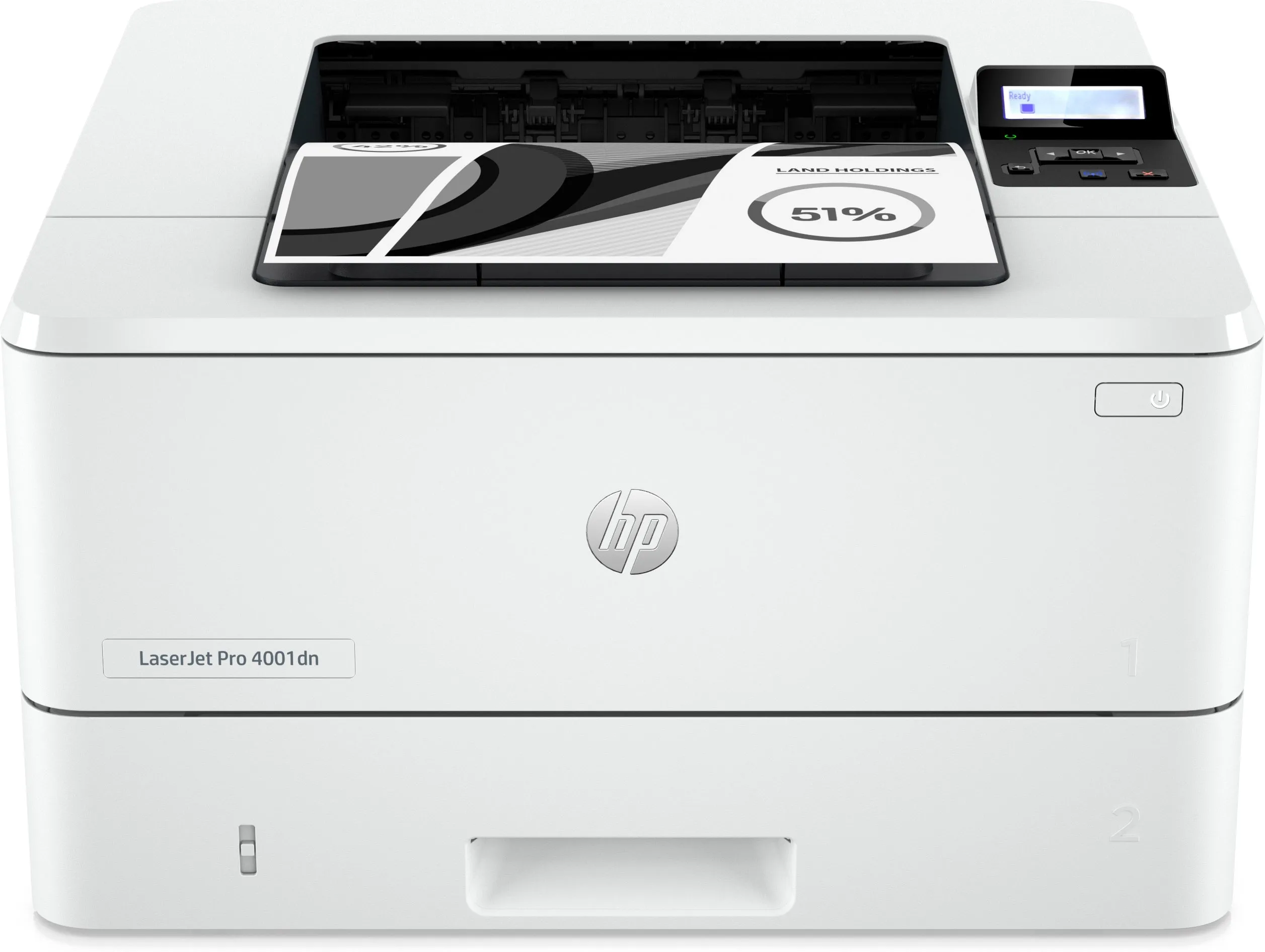 HP LaserJet Pro 4001dn Monochrome Printer, 42 ppm, 256MB, Ethernet - 2Z600F#BGJ (Certified Refurbished)