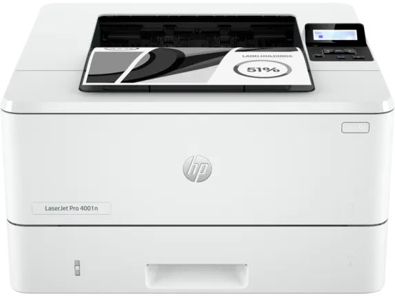 HP LaserJet Pro 4001n Monochrome Printer, 42 ppm, 256MB, USB, Ethernet - 2Z599F#BGJ (Certified Refurbished)