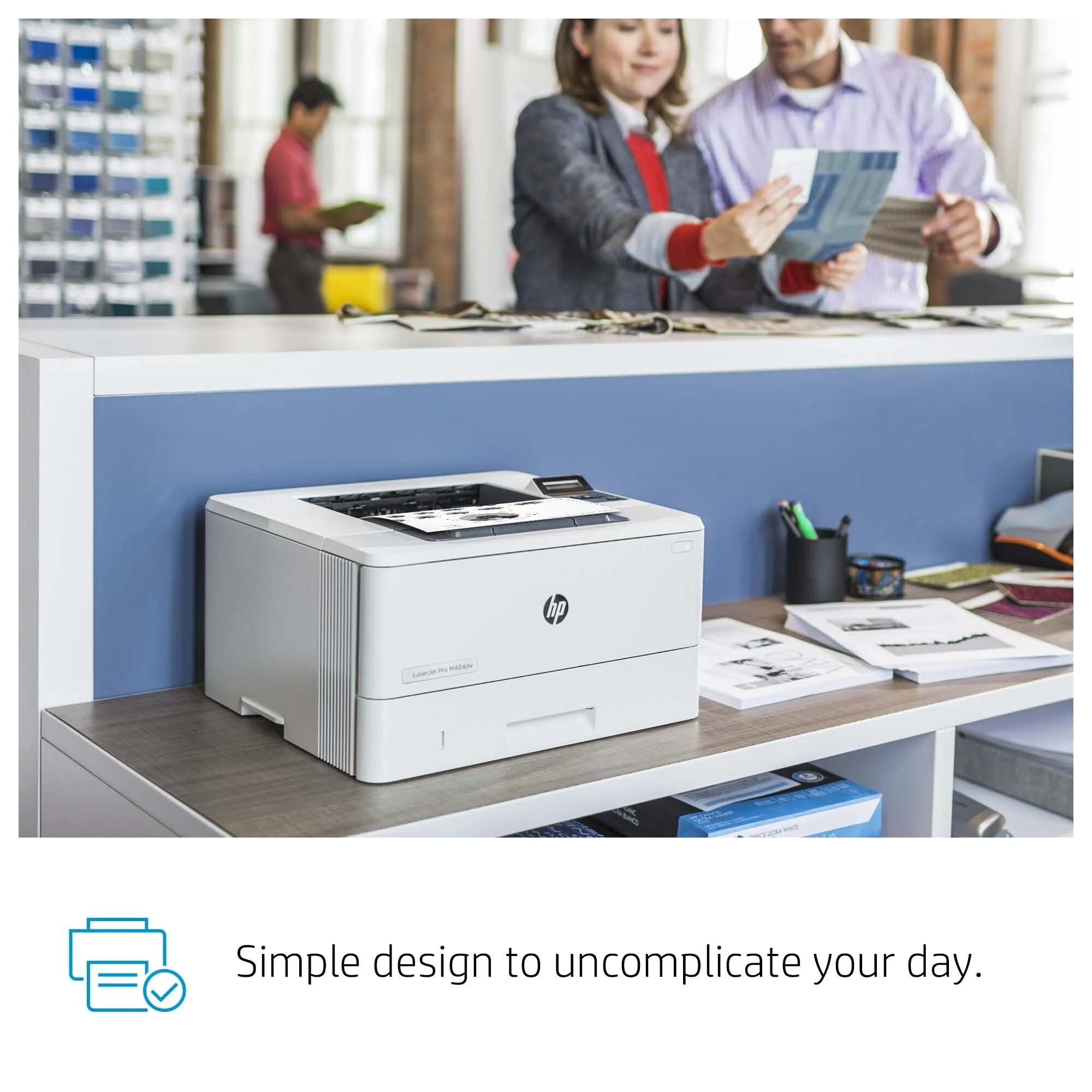 HP LaserJet Pro M404n, Print, Fast first page out speeds; Compact Size; Energy Efficient; Strong Security