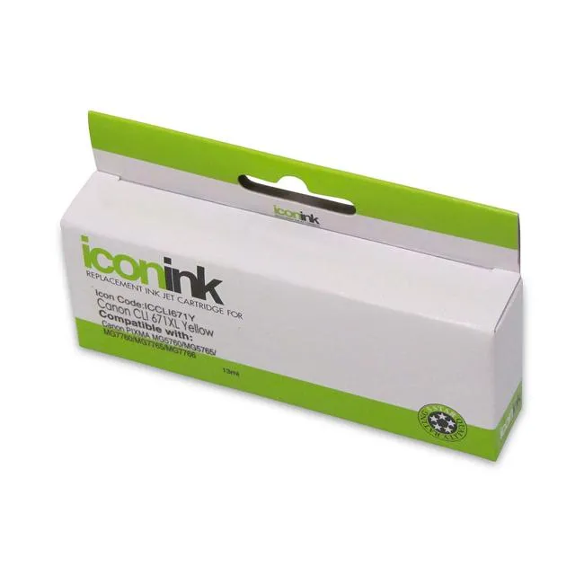 Icon Compatible Canon CLI671XL Yellow Ink Cartridge
