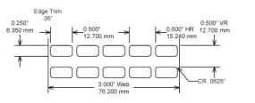 Identco TTL101-403-10 .50x.25 Gloss White Polyimide Thermal Transfer Labels